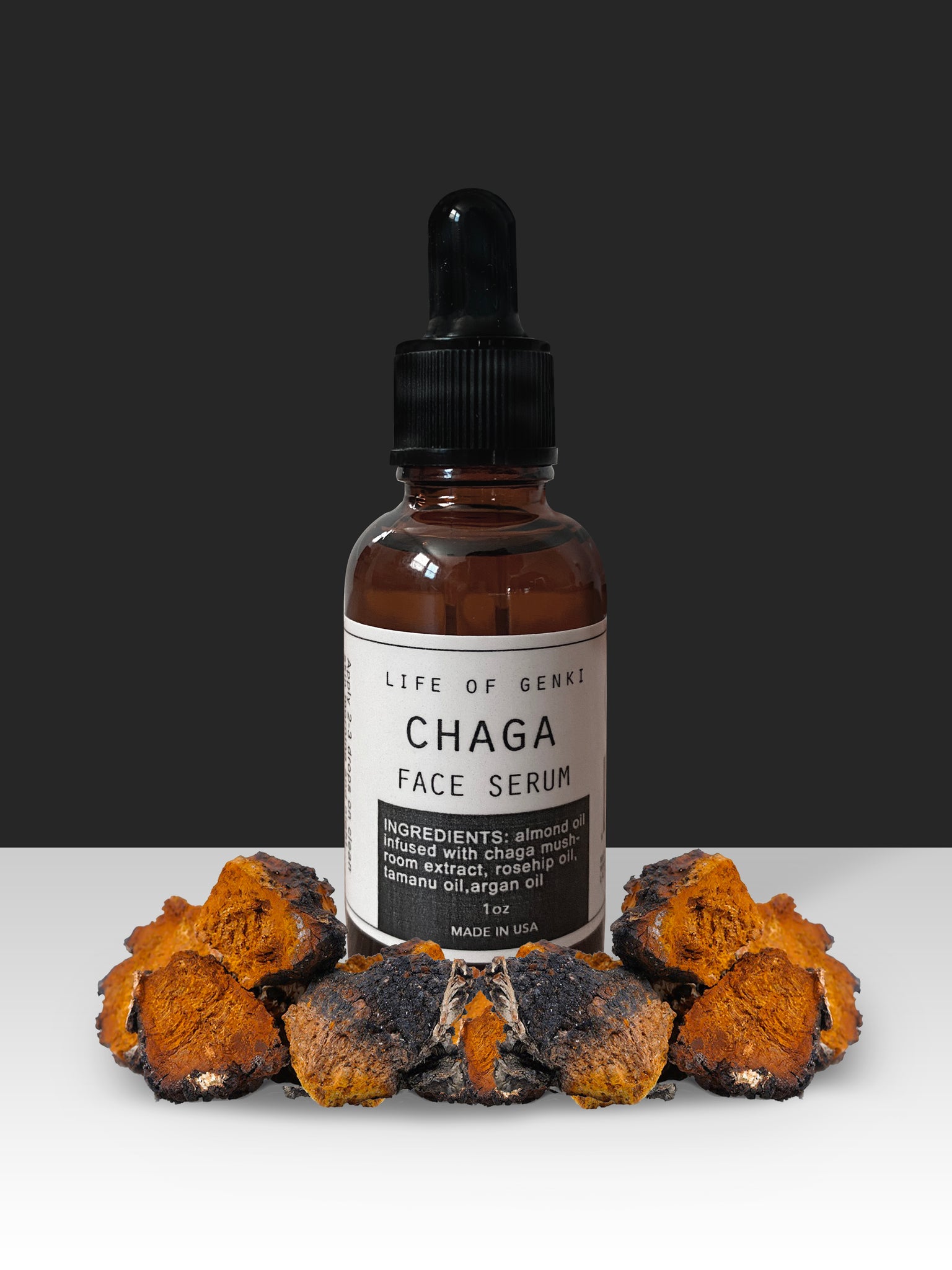 1 oz Chaga Mushroom Facial Serum Oil Base